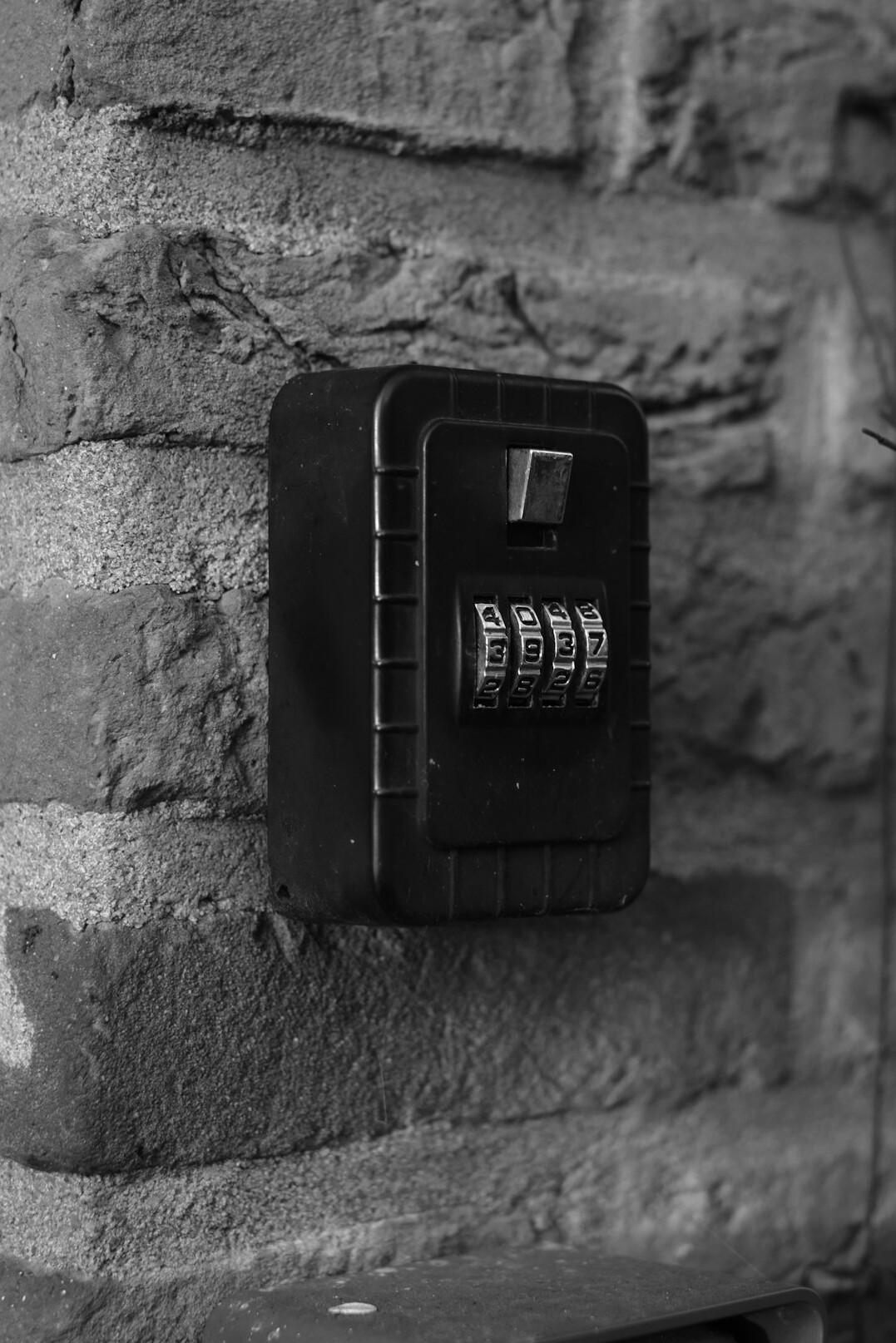 Cybersecurity concept with glowing digital lock on dark background