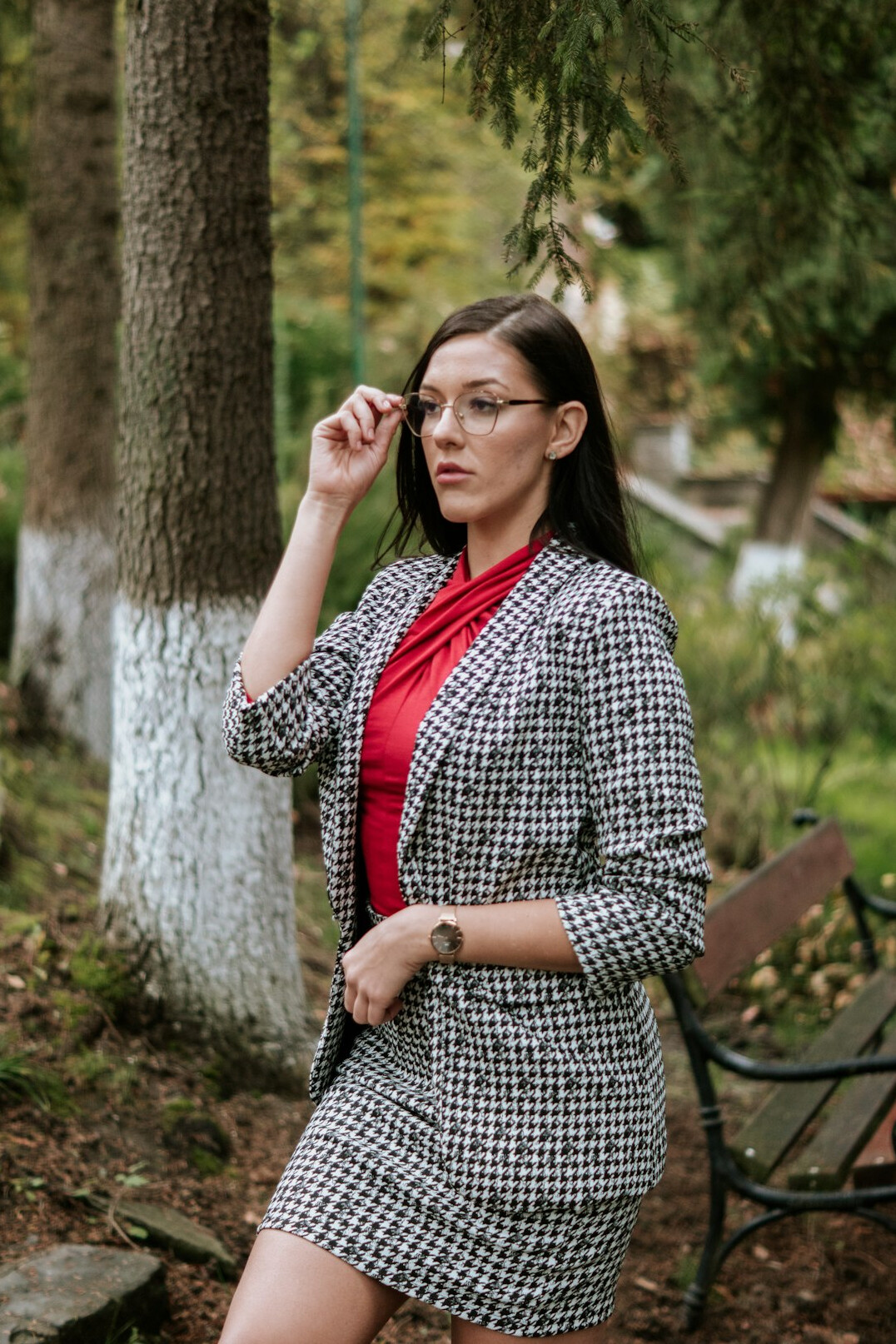 Portrait of a smiling businesswoman in a blazer